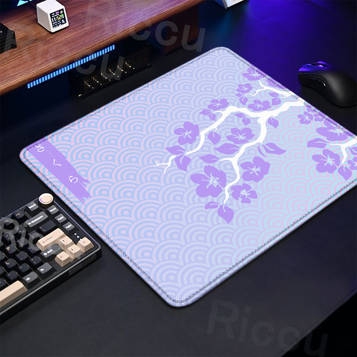Gaming Keyboard Brand - Mor Sakura masa Pad oyun fareler