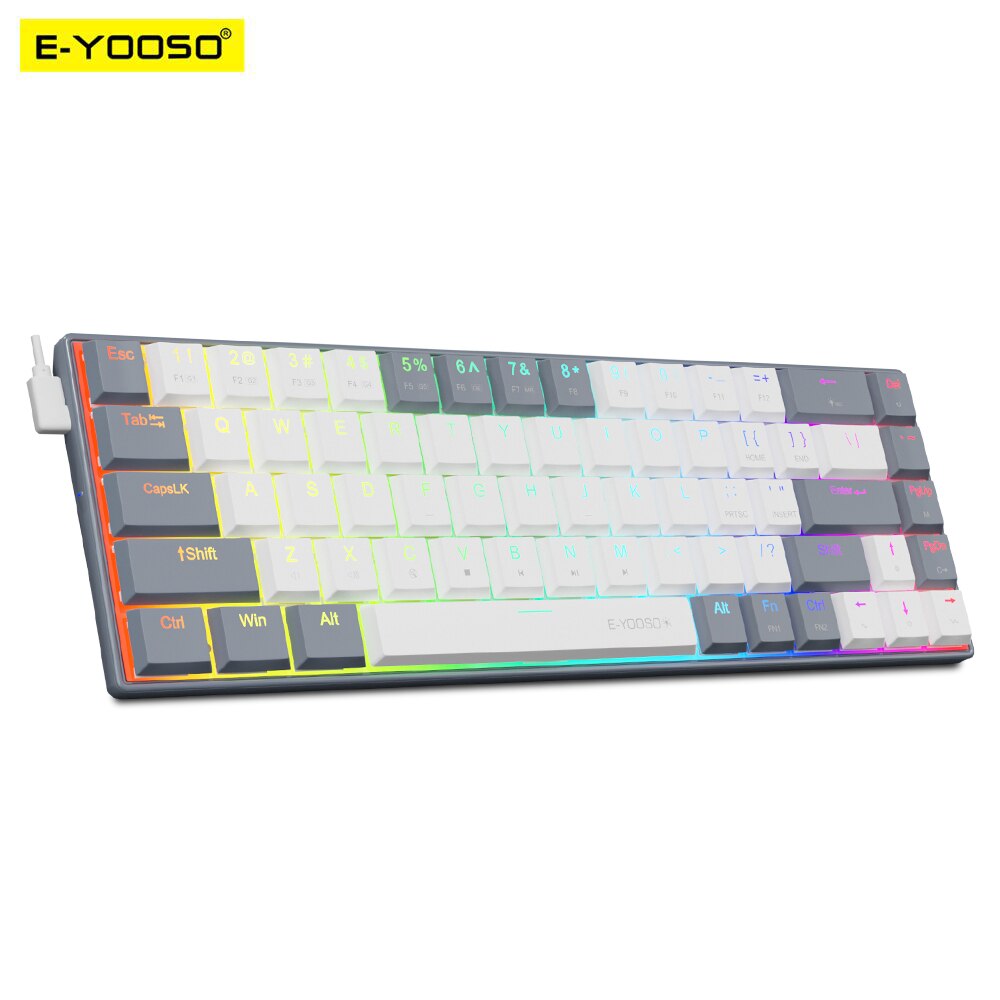 Gaming Keyboard E Yooso - E-YOOSO A68 RGB Mini Ince USB