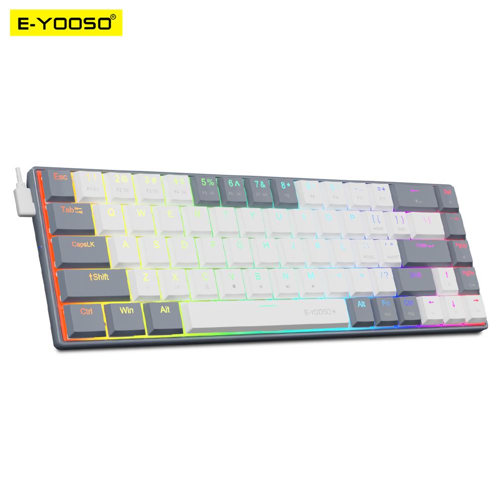 Gaming Keyboard E Yooso - E-YOOSO A68 RGB Mini ince USB