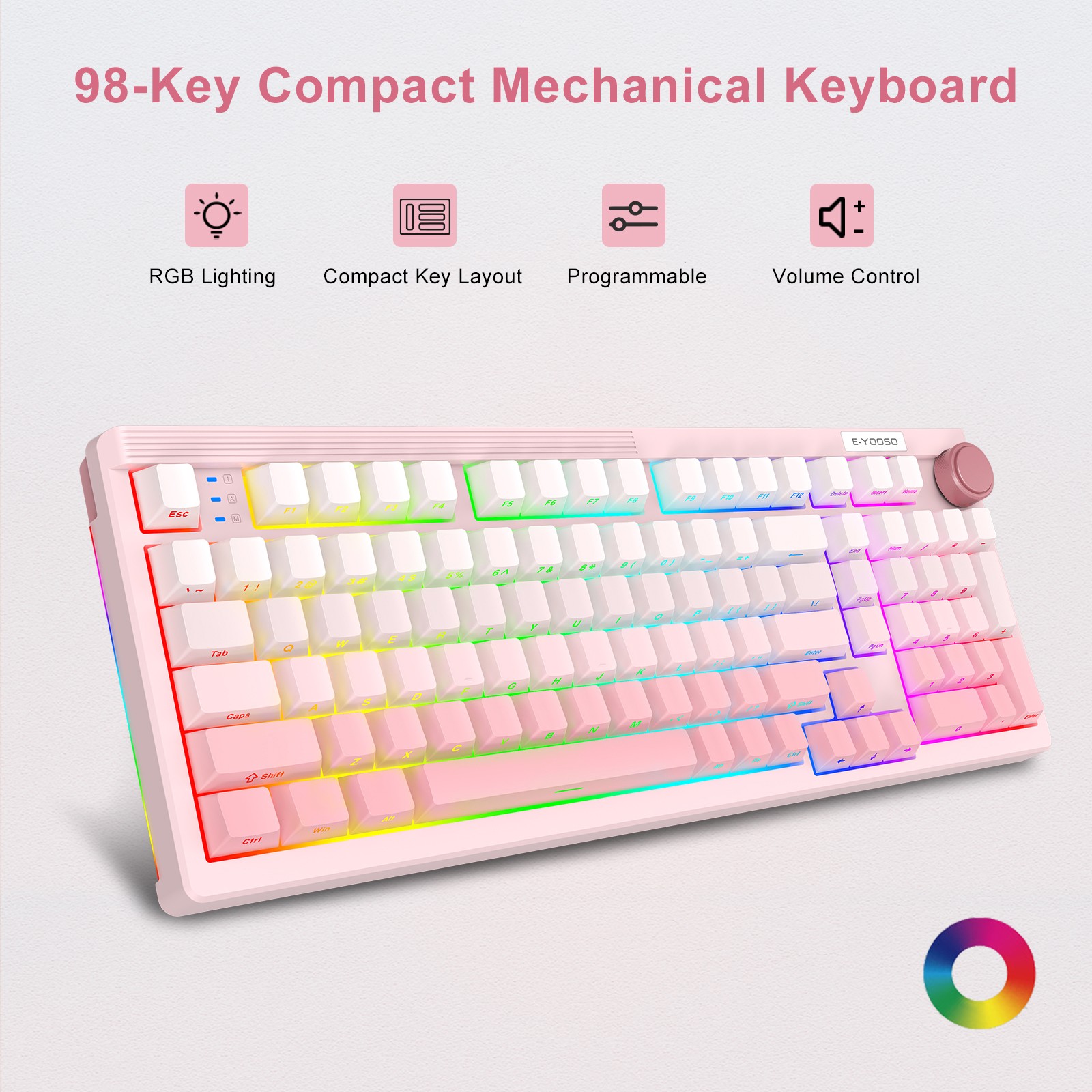 Gaming Keyboard E Yooso - E-YOOSO 98 Tuşlu Kablolu Üç Modlu