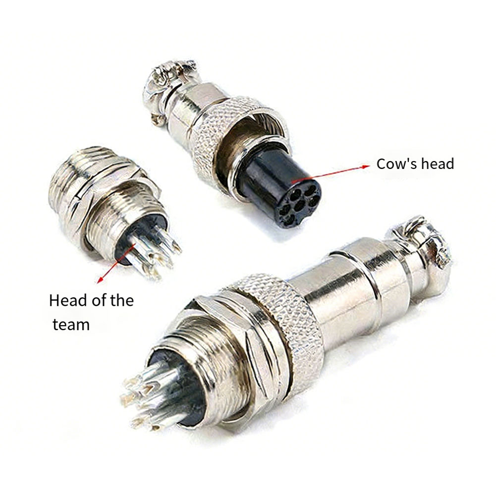 Aviator Connector Kit - 5 adet GX16 2/3/4/5 Pin Havacılık