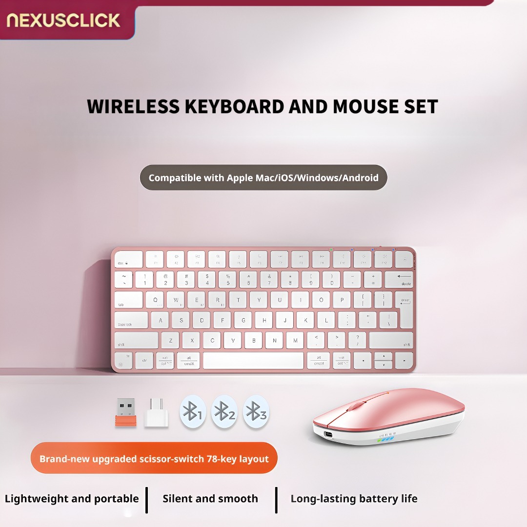 Gaming Keyboard That Is Quiet - NexusClick Ultra İnce Kablosuz Klavye Mouse