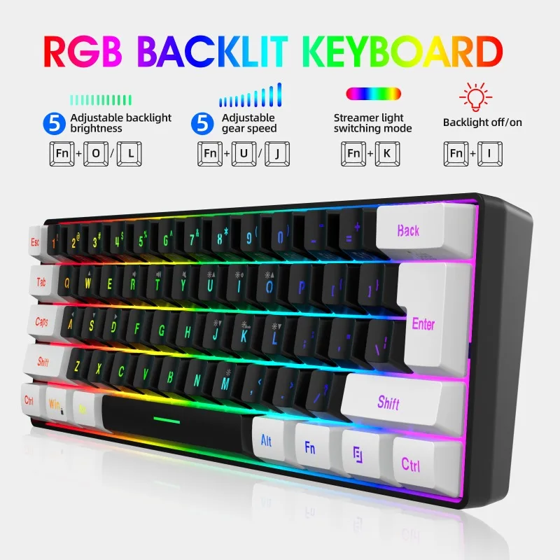 Klavye ve Fare %60 Bilgisayar  - Gaming Keyboard Mouse Combo incelemesi ve fiyatı