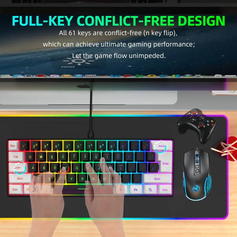 Klavye ve Fare %60 Bilgisayar  - Gaming Keyboard Mouse Combo incelemesi ve fiyatı