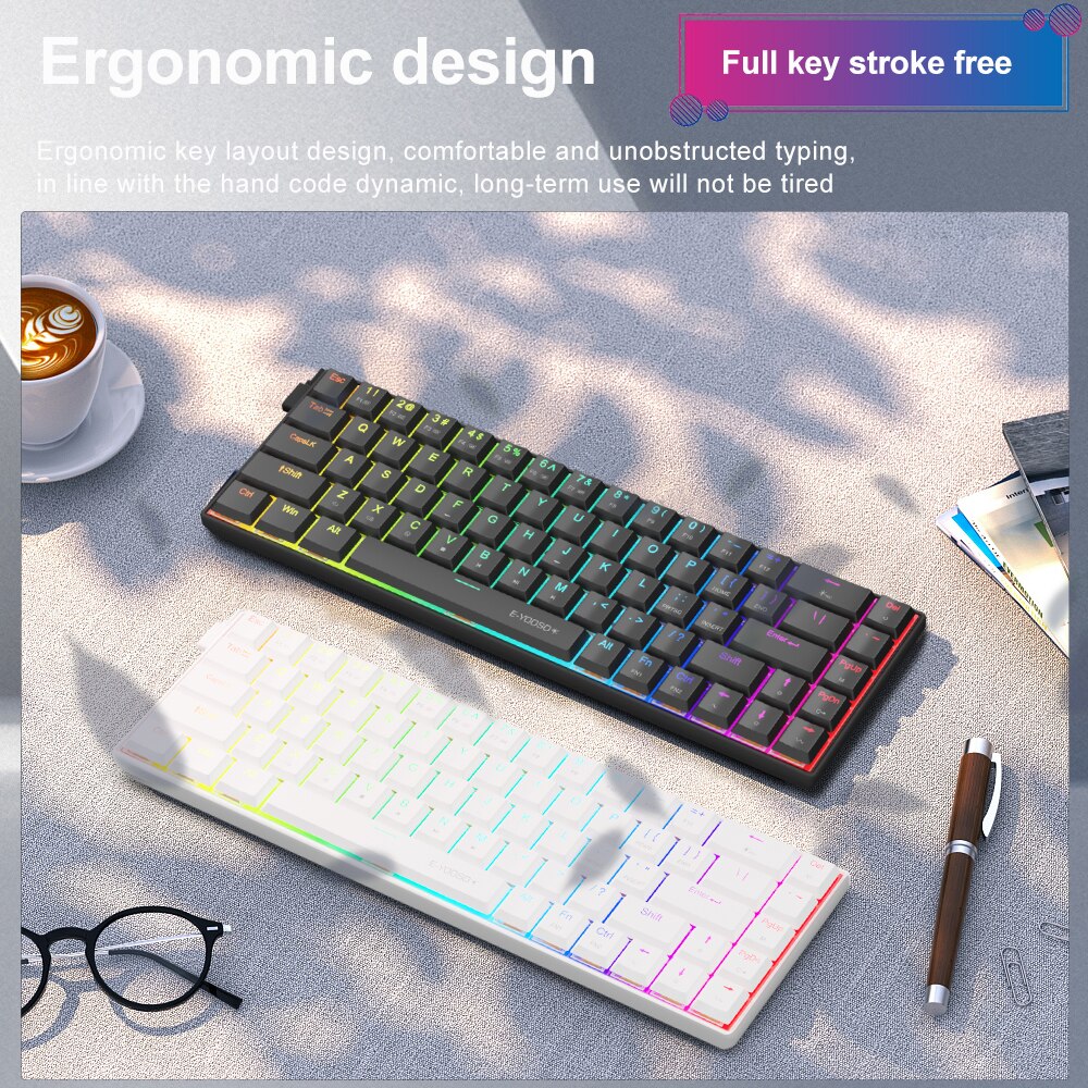 E-YOOSO A68 RGB Mini Ince USB  - Gaming Keyboard E Yooso incelemesi ve fiyatı