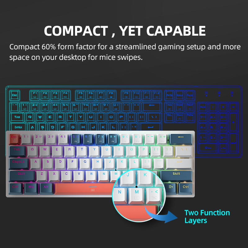 K500-B61 Machenike Mini Mekani - Gaming Keyboard Mouse Combo incelemesi ve fiyatı