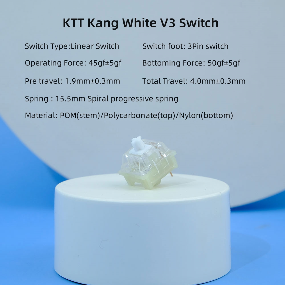 KTT Kang beyaz V3 anahtarları  - Gaming Keyboard Ergo incelemesi ve fiyatı